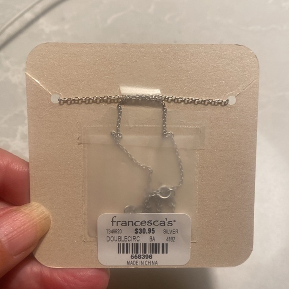 Francesca’s interlocking sterling silver necklace. 16 - 18 in. NWT - Picture 5 of 5